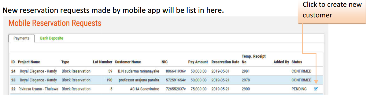 Enter username and press RESET