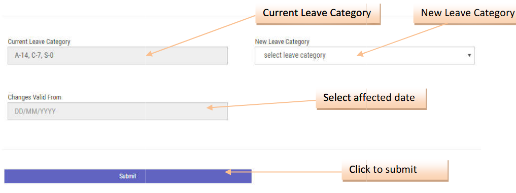 Update Leave Category