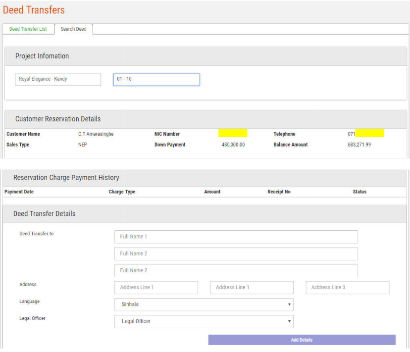 Enter username and press RESET