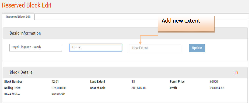 Enter username and press RESET