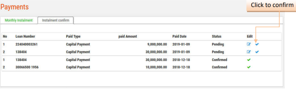 Instalment Confirm