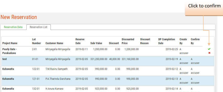 Enter username and press RESET